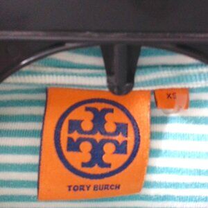 TORY BURCH SHIRT W/GOLD LOGO BUTTONS SIZE XS